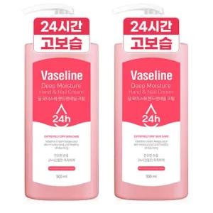 바세린24h 딥 모이스춰 대용량 핸드앤 네일크림 500ml 2개
