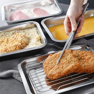 바겐슈타이거 스텐 밧드 사각 트레이세트 소 중 대 특대 튀김받침 물빠짐 기름빠짐 스텐바트 재료보관 다용도