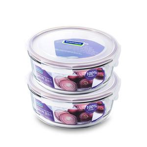 글라스락 퍼플에디션, 원형, 2050ml, 2개