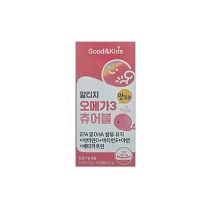 내츄럴플러스 굿앤키즈 맛있는 오메가3 츄어블 1000mg 90캡슐 1박스/mj