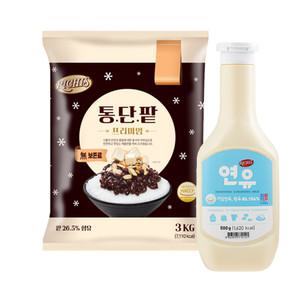 리치스 통단팥 프리미엄 파우치 3kg + 리치스 연유 500g 팥빙수 빙수용 재료