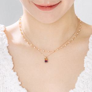 [골드팡] 18k 아모리스 천연 담수진주 목걸이