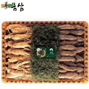 [울몸애] 국내산 수삼 더덕세트 수삼 600g+더덕900g (수삼14-16편/더덕30-40뿌리