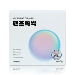 멀티 렌즈 클리너 티슈 쓱싹 1박스 100매[개별포장] 스마트폰 카메라 모니터 액정 안경
