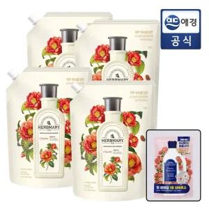 [동백꽃향] 허브마리1848 프리미엄 섬유유연제 카멜리아힐 1.6L x 4개 + GIFT