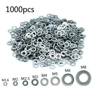 볼트 너트 와셔 대량 스테인리스 스틸 플랫 일반 개스킷 나사 볼트용 금속 M1.6 M2 M2.5 M3 M3.5 M4 M5M6 1