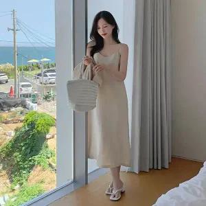 핫핑 기브닝 반팔 크롭자켓+슬리브리스 트임 나시 원피스set