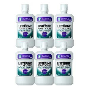 리스테린 토탈케어 헬씨 브라이트 250ml, 6개 + 증정(쿨민트, 100ml, 1개)