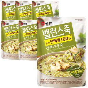 샘표 밸런스죽 전복내장죽 420g x 6개입