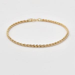 [로이드](마산점)14K 2.2mm 이태리 할로우 로프 체인 팔찌 LWB24036G