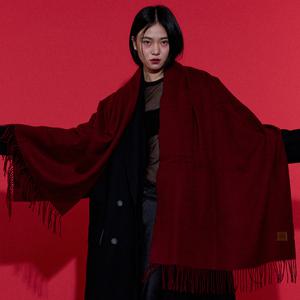 [롯데백화점]리끌로우 ENORMOUS 숄 CASHMERE 100 MUFFLER WINE