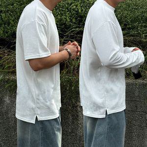 미꼬장 / 남자레이어드티 두꺼운 흰티 어깨넓어보이는옷 목안늘어나는티