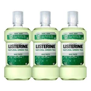리스테린 그린티 마일드, 750ml, 3개 + 증정(그린티 마일드, 100ml, 1개)