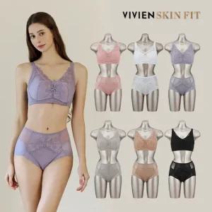 비비안 스킨핏 FREE FIT 세겹보정 커버플러스 브라팬티 6세트