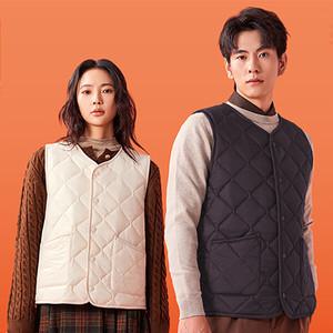 경량 패딩 조끼 여성 남성 발열 양모 퀼팅 정장 코트 이너 조끼 점퍼