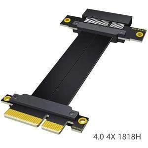 10CM PCI-E 4.0 X4 라이저 케이블 90도 PCIe Gen4 4X 연장 PCI Express 카드 PC리본 확장 어댑터