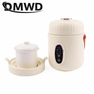 Dmwd 0.6l 단열 전기 주전자 온수 난방 병 미니 커피 보일러 여행 휴대용 느린 밥솥 차 컵