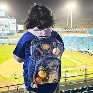 투명 야구 직관 가방 방수 백팩 pvc 야구가방 공연 관람 덕질 야구장 준비물 비치 짐가방