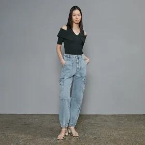 [에고이스트]빅아웃포켓 조거 데님팬츠 EQ2DP461MIA_CA