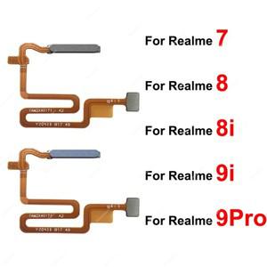 Realme 7 8 8S 8i 9i 9 Pro 지문 센서 플렉스 케이블 전원 버튼 홈 터치 리본