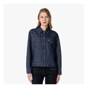 [시즌오프 30% 인하] 라코스테 공식 여성 릴랙스핏 아우터형 셔츠 CF193E-55G RNE 311044