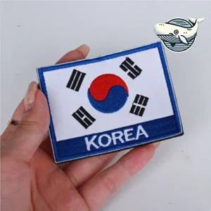 블루 태극기 자수 밀리터리 패치 프로 모자 핀-WFHJ4U3