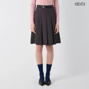 [ab.f.z] 벨티드 주름 디테일 미디 스커트 (AFZ5MS36A)