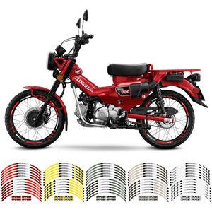휠 림 스티커 데칼 엠블럼 반사 스티커 혼다 CT125 트레일 125 헌터 큐브용 오토바이 17 인치