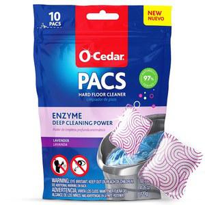 O-Cedar PACS 하드 플로어 라벤더 향 10개입 (1팩) | 천연 유래 성분으로 제작 모든 플로어에서 안전하게 사용 가능 걸레 버킷에 완벽