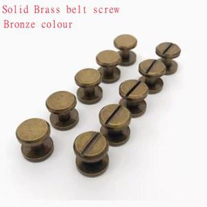 시카고 솔리드 나사 8MM 벨트 리벳 플랫 브래스 10MM 브론즈 가죽 세트 바인딩 스트랩 10 공예