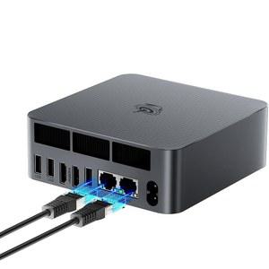 Beelink EQR5 미니 PC AMD Ryzen 7 5825U(8C/16T 최대 4.5GHz) 32GB DDR4 RAM/500GB M.2 PCle3.0 SSD가 탑재된 컴퓨터 4K FPS WiFi6/BT5.2/USB3.0/홈/오피스/게