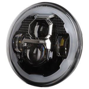 DRL 블랙 사이버펑크 위한 장착된 DOT 을 ECE 오토바이 램프가 Harley idson 7인치 D 라이트 Touring