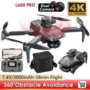 LYZRC L600 PRO MAX GPS 드론 5KM 4K 전문 HD 듀얼 카메라 3축 짐벌 360 장애물 회피 브러시리스 쿼드콥터
