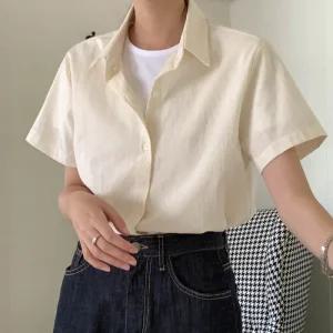 [코코블랑] 바이오워싱 반팔 셔츠