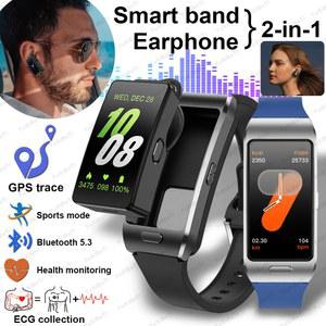 2025 새로운 2 in 1 TWS 스마트 밴드 ECG GPS 트랙 블루투스 통화 건강 모니터링 스포츠 모드 iOS HUAWEI 스마트 시계 용 Smartwatch