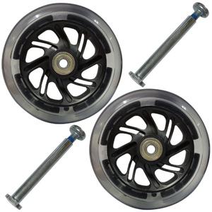 발로타 킥보드 LED 발광 불바퀴 120mm 2p + 볼트너트 2p 블랙 1세트