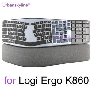 Ergo K860 키보드 커버 로지텍 호환 ERGO for logi 비즈니스 프로텍터 스킨 케이스 실리콘 액세서리 K 블랙