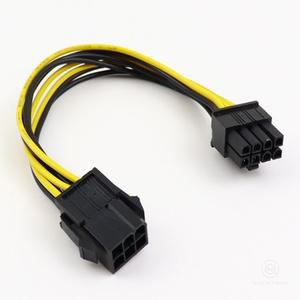 컴퓨터 그래픽카드 PCIe 6핀 to 8핀 변환케이블 전원선 6P 8P 연결 파워케이블 VGA 분리형 변환선 어댑터