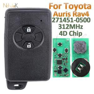 자동차 리모컨 스마트 키 271451-0500, 도요타 Auris Rav4 2006 312MHz 4D 칩, 2 버튼 포브