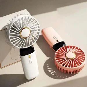 Led 충전식 선풍기 무선 미니 손선풍기 3컬러 목걸이 받침대포함