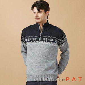 CERINI by PAT cerini pat 남성 기모 본딩 반집업 니트