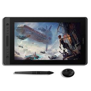 배터리 없는 스타일러스 틸트 8192 펜 압력 6 핫 키 터치 바 - PC/MAC/리눅스용 15.6인치 그래픽 태블릿, 화면 풀 라미네이팅 모니터 포함 HUION KAMVAS Pro 16 드로잉 태블릿