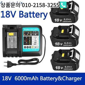 Makita 18V 배터리 6Ah 충전식  LED 리튬 이온 교체 LXT BL1860B 3A