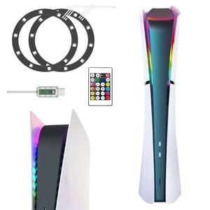 RGB LED Light Strip for PS5/PS5 Slim Console Led Ring Kit Decal Decoration Accessories PS5 Game