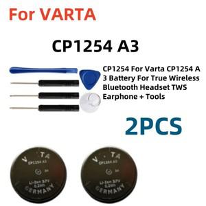 Varta 고용량 A3 충전식 60mah 배터리 CP1254 3.7v TWS 블루투스 헤드폰 용  2Pcs