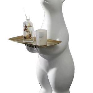 대형 북극곰 트레이 협탁 장식 사이드 현관 선반 차키 인테리어 120cm