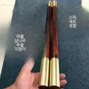 무술 수련용 로즈우드 스틱 양면 구리 헤드 봉술 스트레칭 운동 성인용 호신용 스포츠 도구 전통적인 디자인 길이 맞춤 가능