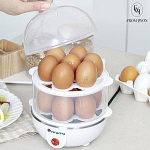 전기 미니 찜기 2단 계란 찌는 기계 반숙기 삶기 야채 호빵 만두 옥수수