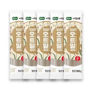 [순솔X정식품] 순솔 100% 오트밀국수 100g 5봉 X 간단요리사 진한 콩국물 950ml 콩국수