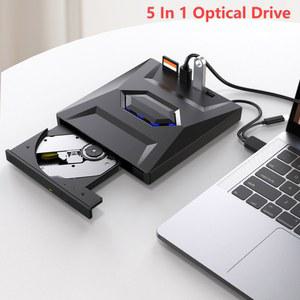 C 타입 USB 3 0 포트가 있는 광학 드라이브 외장 CD DVD RW VCD USB3 어댑터 맥 리눅스 윈도우 XP 10 8/7 노트북 PC용 5 in
